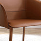 Upholstered Dining Chair Modern Faux Leather Dining Arm Chair
