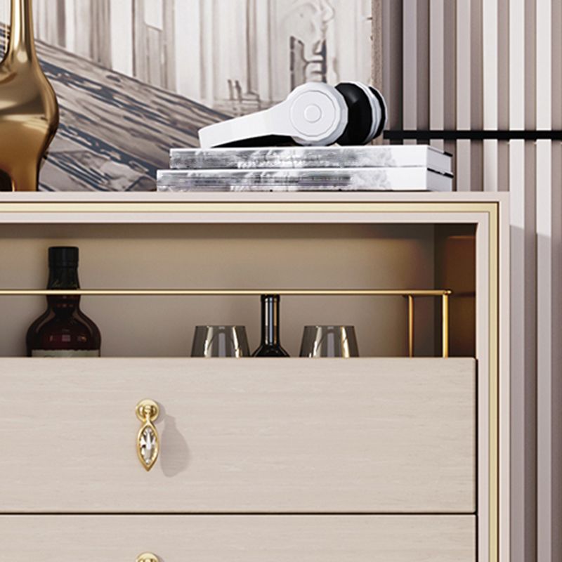 Porte di vetro contemporanea Sideboard a buffet bianco scheda laterale