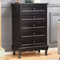 Modern Solid Wood Accent Chest with Drawers 13.77" Wide Chest