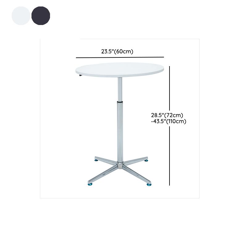 Rectangular Shaped Wood Office Writing Table Metal Legs with Wheels