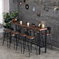 Wood Cocktail Bar Table with Rectangle Table Top Black Trestle Table - 41.3" H Clearhalo 'Bar Furniture' 'Bar Tables' 'bar_tables' 'furn' 'furn_bar_tables' 'Furniture' 'furniture_bar_tables' 'Kitchen & Dining Furniture' 1200x1200_3f9d6f9b-5c2f-48f0-8a7e-c9d052dc15df
