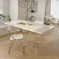 Simple Style Dining Table Acrylic Legs Table Home Rectangle Dining Table Clearhalo 'Dining Tables & Seating' 'Dining Tables' 'dining_table' 'furn' 'furn_dining_table' 'Furniture' 'furniture_dining_table' 'Kitchen & Dining Furniture' 1200x1200_3f9dc42e-ac04-4602-a75b-abaf5ce8f02e