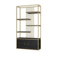 Modern Metal Bookcase Standard Bookshelf With Doors 76.7" H x 11.8" W Clearhalo 'Bookcases' 'furn' 'furn_bookcases' 'Furniture' 'Office Furniture' 1200x1200_3f9ea1a5-1e11-496f-a438-0d116126eecd