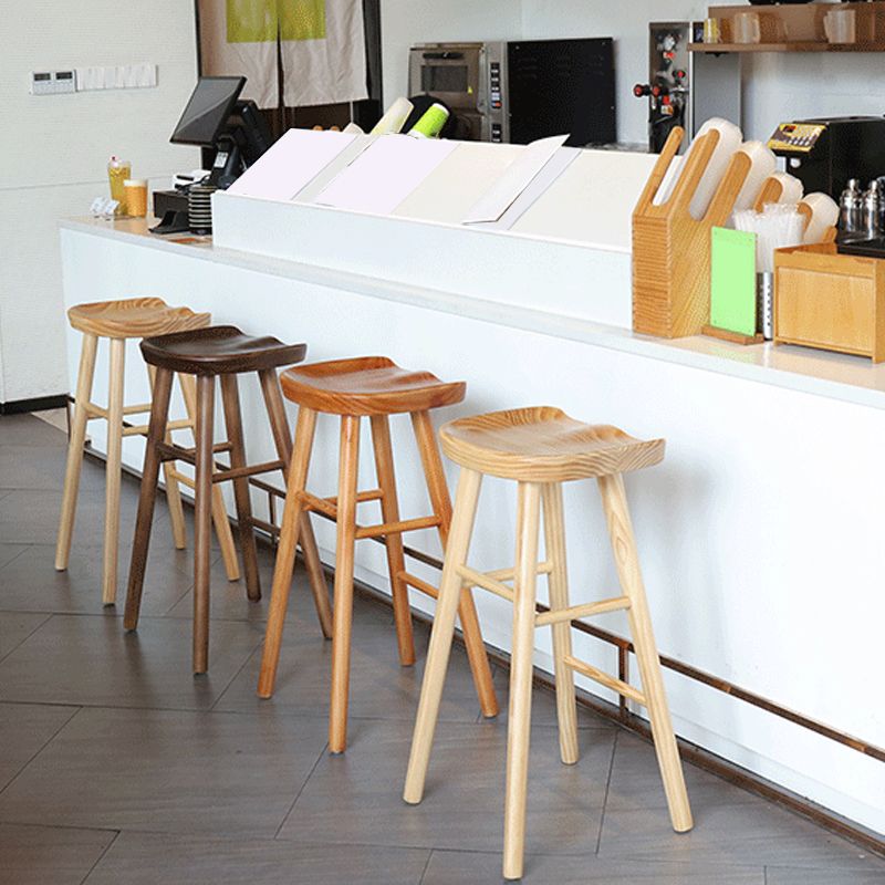 Massivholz Barhocker moderner Rückenless Counterhocker für Bristol