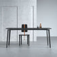 Metal Modern Dinette Table with 4 Legs Black Stone Top Dining Table