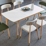 Rectangle 4 Legs Luxury Table White Extendable Table with Sintered Stone Clearhalo ' dining_table' 'Dining Tables & Seating' 'Dining Tables' 'furn' 'furn_dining_table' 'Furniture' 'furniture_dining_table' 'Kitchen & Dining Furniture' 'kitchen&dining_furn' 'kitchen' 'kitchen_dining_table' 1200x1200_3f9f7cda-d335-4ece-a338-e39f8593d9c4