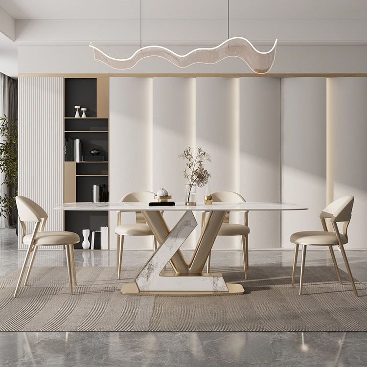 Nordic Glam Set à table rectangle de pierre fritté 1/4/5/6/7/9 Pièces