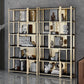 11.81"W 78.74"H Bookshelf Open Back Glam Style for Study Room Home Office Clearhalo 'Bookcases' 'furn' 'furn_bookcases' 'Furniture' 'furniture_bookcases' 'kitchen' 'kitchen_bookcases' 'Living Room Furniture' 'Office Furniture' 1200x1200_3fa13267-e4d9-4c47-9d16-194063fd5159