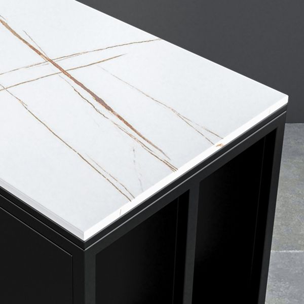 Mesa de barra contemporánea Juego de barra de piedra 1/2/3 PCS Table y taburetes con base de metal