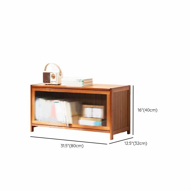 Contemporary Brown Accent Cabinet with Acrylic Doors Rectangle Cabinet Clearhalo 'Cabinets & Chests' 'cabinets_chests' 'furn' 'furn_cabinets_chests' 'Furniture' 'Living Room Furniture' 1200x1200_3fa1a50d-9757-43cf-9424-e950557d38af
