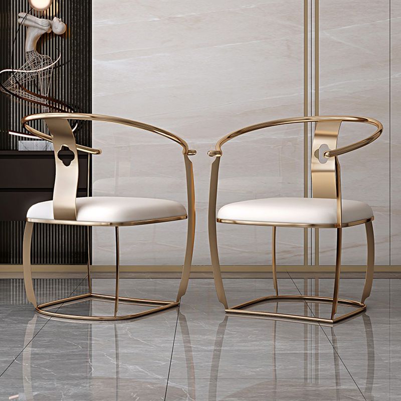 Eigentijdse stijl armstoel metalen eetkamerstoel voor thuis