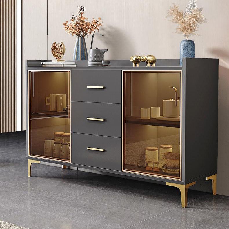 Galm ingegnerizzato in legno sideboard credenza regolabile scaffalatura con cassetto per soggiorno