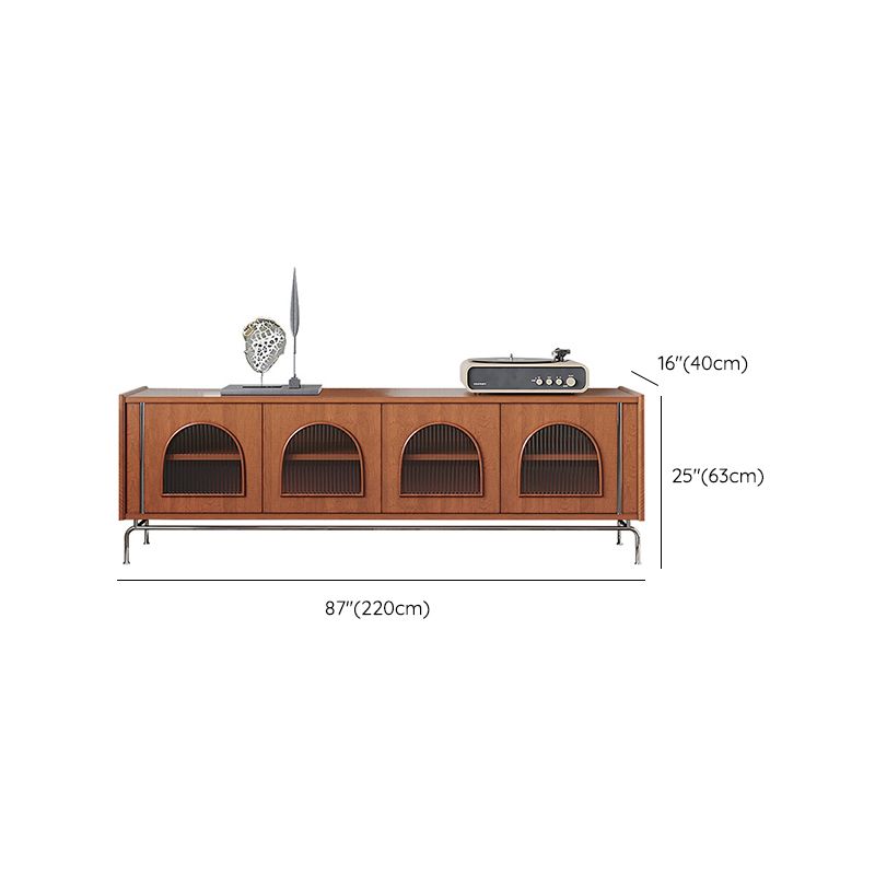 Vintage Cherry Media Console Enclosed Storage TV Stand for Living Room Clearhalo 'furn' 'furn_tv_stands_entertainment_centers' 'Furniture' 'Living Room Furniture' 'TV Stands & Entertainment Centers' 'TV Stands & Media Storage Furniture' 'tv_stands_entertainment_centers' 1200x1200_3fa4f5d6-9f73-4380-aa7b-1905e615b10c