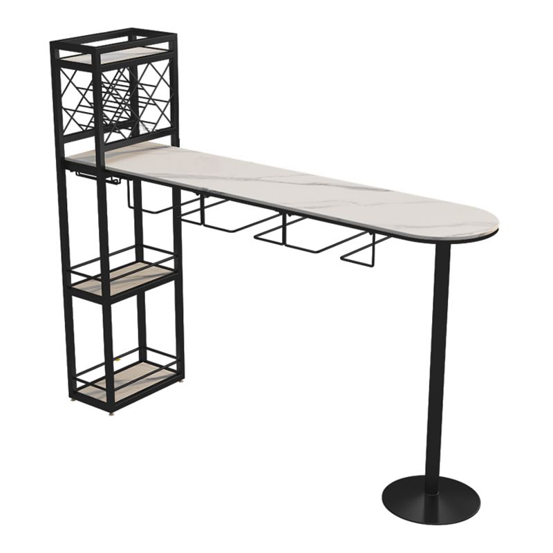 Modern Stone Storage Dining Table Double Pedestal Indoor Patio Bar Table Clearhalo 'Bar Furniture' 'Bar Tables' 'bar_tables' 'furn' 'furn_bar_tables' 'Furniture' 'furniture_bar_tables' 'Kitchen & Dining Furniture' 'kitchen&dining_furn' 'kitchen' 1200x1200_3fa5517e-d3a4-4f41-9f10-1d7d78eb4532