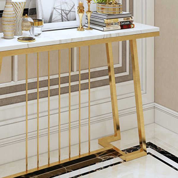 Tabla de acento de consola contemporánea Tabla de sofá de consola rectangular en mármol
