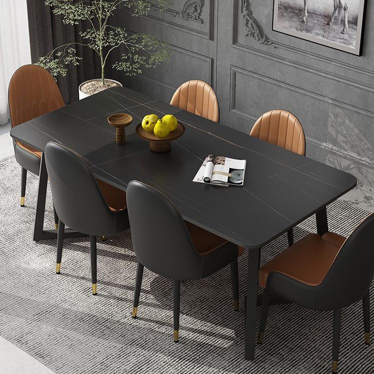 Industrial Style Stone Dining Table Double Pedestal Dining Room Collection Clearhalo ' dining_table' 'Dining Tables & Seating' 'Dining Tables' 'furn' 'furn_dining_table' 'Furniture' 'furniture_dining_table' 'Kitchen & Dining Furniture' 'kitchen&dining_furn' 'kitchen' 'kitchen_dining_table' 1200x1200_3fa67c5c-2743-4eba-b64b-bfb2dcc45dce