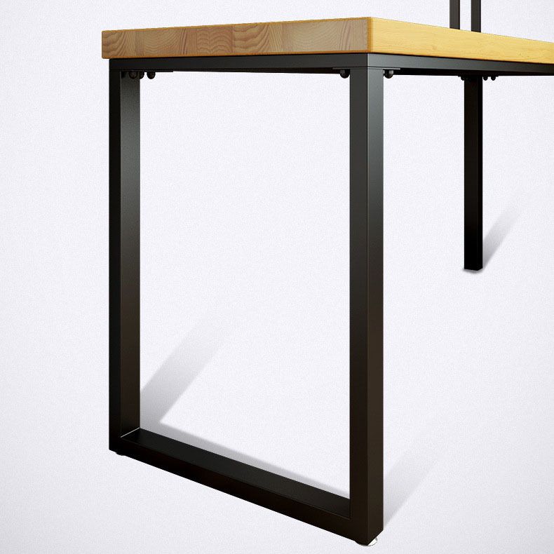 L-Shaped Office Desk Solid Wood Study Room and Office Writing Desk with Shelf Clearhalo 'furn' 'furn_office_desk' 'Furniture' 'Office Desks' 'Office Furniture' 'office_desk' 1200x1200_3fa7b0a2-4f21-41c2-886f-45c95f3196e4