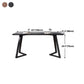 Industrial Rectangle Dining Table Ash Solid Wood Table with Double Pedestal Base Clearhalo ' dining_table' 'Dining Tables & Seating' 'Dining Tables' 'furn' 'furn_dining_table' 'Furniture' 'furniture_dining_table' 'Kitchen & Dining Furniture' 'kitchen&dining_furn' 'kitchen' 'kitchen_dining_table' 1200x1200_3fa8cfed-49fa-4a8f-8a5a-da9c080a4488