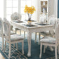 White Stone Top Dining Table Rectangle Dining Table with 4 Wood Legs