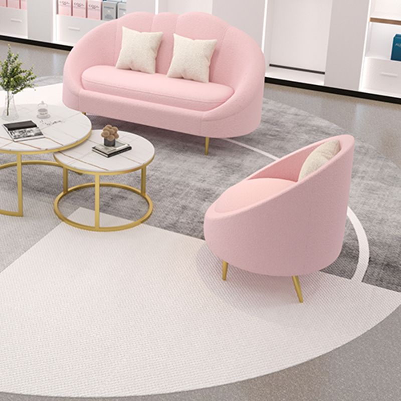 Canapé canapé incurvé contemporain en velours canapé de bras en pente pour le salon