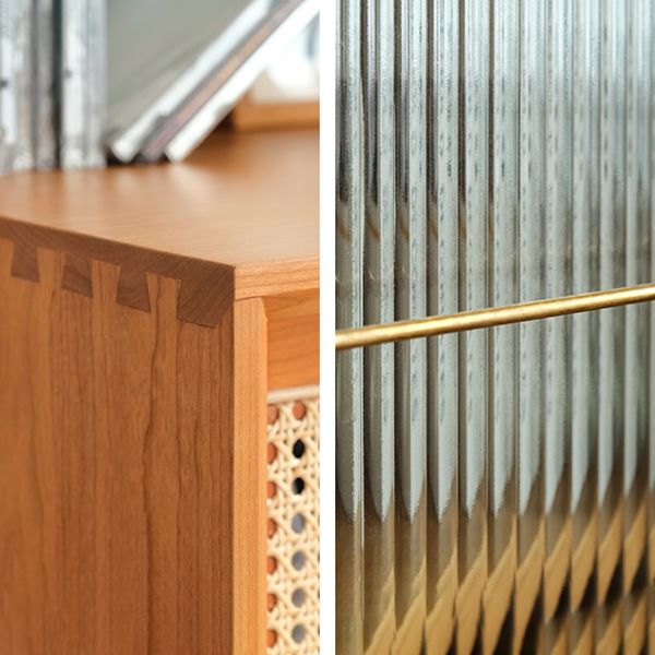 Server da pranzo moderno per scaffalature regolabili in legno in legno per soggiorno