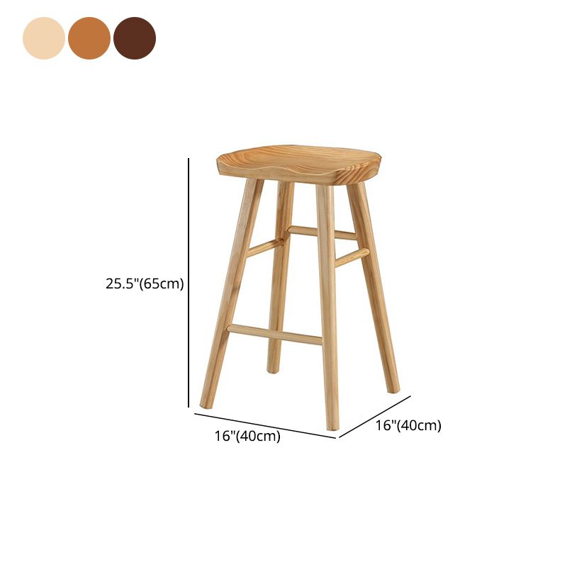 Modern Style Solid Wood Bar Stool with Footrest Living Room Simple Bar Stool 30-inches Clearhalo 'Bar Furniture' 'Bar Stools' 'bar_stools' 'furn' 'furn_bar_stools' 'furniture_bar_stools' 'Kitchen & Dining Furniture' 'kitchen&dining_furn' 'kitchen' 'kitchen_furn' Furniture' 1200x1200_3faf7cd3-6e58-4919-a6a2-eb874d36dde3