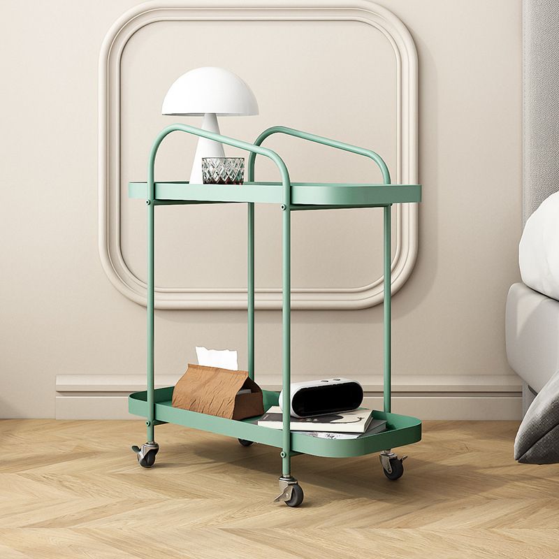 25.2" Tall Metal Side Table Shelf Included End Table with Casters Clearhalo 'Coffee & Accent Tables' 'End & Side Tables' 'end_side_tables' 'furn' 'furn_end_side_tables' 'Furniture' 'Living Room Furniture' 1200x1200_3fb14728-7ce3-4628-a045-c41f5439dad1