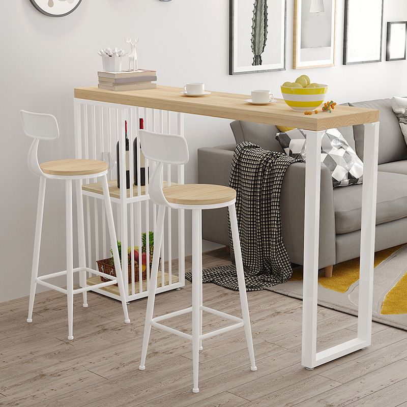 Glam Pub Height Dining Table Wooden Top Pub Table for Patio Use Clearhalo 'Bar Furniture' 'Bar Tables' 'bar_tables' 'furn' 'furn_bar_tables' 'Furniture' 'Kitchen & Dining Furniture' 1200x1200_3fb159ca-b40d-4cc3-9594-51c0af4c713a