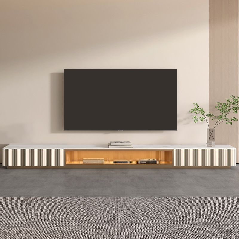 Stone TV Media Console Contemporary TV Console with 2 Drawers Clearhalo 'furn' 'furn_tv_stands_entertainment_centers' 'Furniture' 'Living Room Furniture' 'TV Stands & Entertainment Centers' 'TV Stands & Media Storage Furniture' 'tv_stands_entertainment_centers' 1200x1200_3fb256dd-ac7d-43d1-987b-0a5f3b21fa83