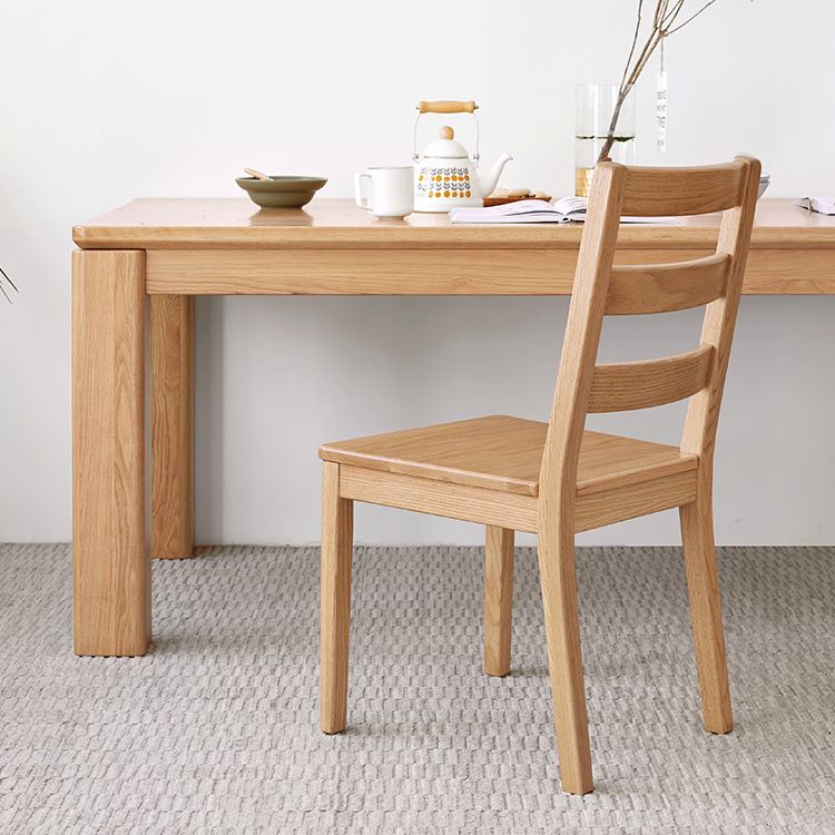 Leadder in legno massiccio contemporaneo da pranzo e sedie accenti