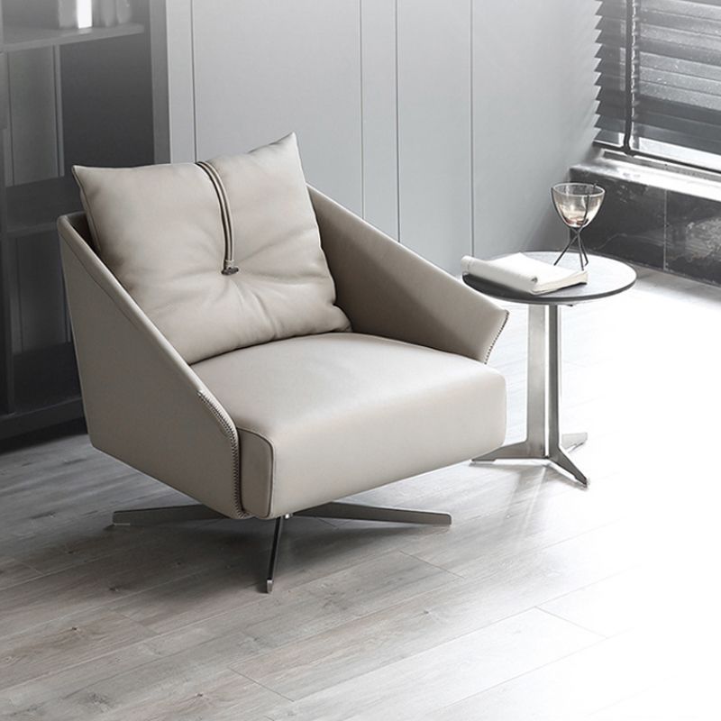 Chaise en cuir fausse 33 "L x29,5" W x27,5 "H chaise pivotante pour le salon