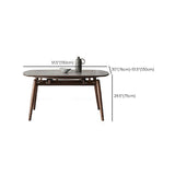 Modern Stone Dining Table 4 Ash Legs Dining Table for Dining Room