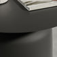 15.7 "/18.5"背の高い鉄の台座白 /黒い丸いコーヒーテーブル