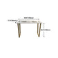 Glam Rectangle Faux Marble Pub Bar Table Indoor Metal Bar Dining Table with Sled Pedestal Clearhalo 'Bar Furniture' 'Bar Tables' 'bar_tables' 'furn' 'furn_bar_tables' 'Furniture' 'furniture_bar_tables' 'Kitchen & Dining Furniture' 1200x1200_3fb5908a-4055-49da-92b9-93596c65bad8