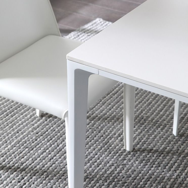 Industrial Sintered Stone Table 4 Legs Base Rectangle Table for Home Clearhalo ' dining_table' 'Dining Tables & Seating' 'Dining Tables' 'Furniture' 'furniture_dining_table' 'Kitchen & Dining Furniture' 'kitchen&dining_furn' 'kitchen' 'kitchen_dining_table' 1200x1200_3fb79b31-0e06-4ac1-aa28-78a4fa442ee5