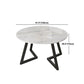 Round Double Pedestal Table Simplicity Style Stone Dining Site Table
