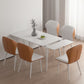 Contemporary Extendable Rectangular White Dining Table with 4 Foot Clearhalo 'Dining Tables & Seating' 'Dining Tables' 'dining_table' 'furn' 'furn_dining_table' 'Furniture' 'Kitchen & Dining Furniture' 1200x1200_3fb8f3b1-e1cf-4e57-a76f-1e80c90d0833