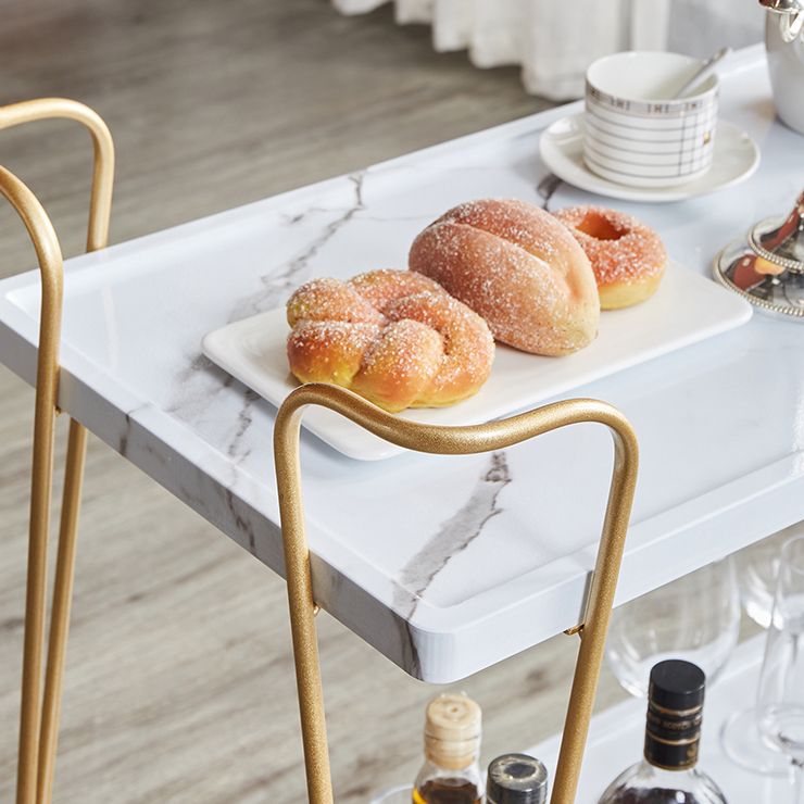 30.71"H Modern Prep Table Rolling Metal Rectangular Prep Table for Dining Room