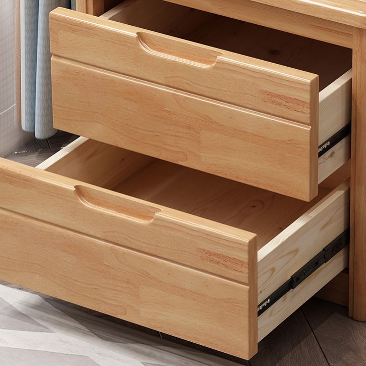 Mesa nocturna contemporánea de madera de madera sólida de espresso de 20 "