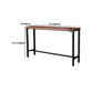 Mesa de barra de madera maciza rectángulo Juego de mesa industrial 1/5/6 Piezas de mostrador con heces