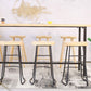 Metal 41.3-inch Bar Table Rectangular Wood Top Bistro Pub Table with Black Base Clearhalo 'Bar Furniture' 'Bar Tables' 'bar_tables' 'furn' 'furn_bar_tables' 'Furniture' 'Kitchen & Dining Furniture' 1200x1200_3fbbbaec-8c36-4d73-9ec0-e52ba1d35b6c