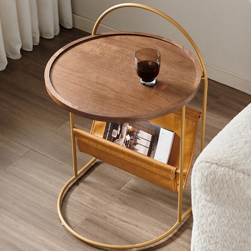Natural Tray Top Corner Table Solid Wood Side Table with Storage Clearhalo 'Coffee & Accent Tables' 'End & Side Tables' 'end_side_tables' 'furn' 'furn_end_side_tables' 'Furniture' 'Living Room Furniture' 1200x1200_3fbbea0e-c60b-43db-b187-e6cfdad0092c