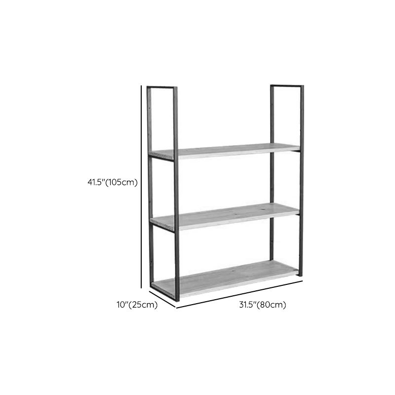Wall Mounted Bookcase Modern Wooden Close Back Bookshelf with Shelves Clearhalo 'Bookcases' 'furn' 'furn_bookcases' 'Furniture' 'Office Furniture' 1200x1200_3fbbfc92-9077-4e15-85e2-f76120dbc96c