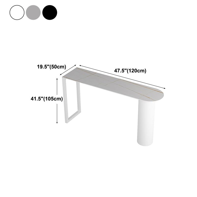 Double Pedestal Stone Bar Dining Table Indoor Modern Counter-height Pub Table Clearhalo 'Bar Furniture' 'Bar Tables' 'bar_tables' 'furn' 'furn_bar_tables' 'Furniture' 'furniture_bar_tables' 'Kitchen & Dining Furniture' 1200x1200_3fbc5e0a-08c9-4ab7-9454-fecc46f80fe6