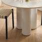 Table de salle à manger ronde Table de cuisine fixe blanche contemporaine