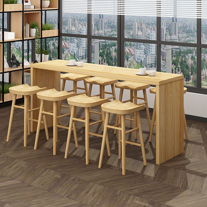 Pine Wood Bar Table Traditional Luxury Rectangle Bar Table with Sled Base Clearhalo 'Bar Furniture' 'Bar Tables' 'bar_tables' 'furn' 'furn_bar_tables' 'Furniture' 'furniture_bar_tables' 'Kitchen & Dining Furniture' 1200x1200_3fbebc53-2325-432a-832b-fb34ca2b4299