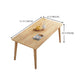 Rectangle 4 jambes Table moderne Couleur de bois clair Tableau fixe du bois massif en bois de chêne