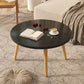 Modern Round Wooden 4 Legs Coffee Table Beige/Black/White Cocktail Table Clearhalo 'Coffee & Accent Tables' 'Coffee Tables' 'coffee_tables' 'furn' 'furn_coffee_tables' 'Furniture' 'Living Room Furniture' 1200x1200_3fc0966e-782c-4357-9784-4e75b4f8ddf4