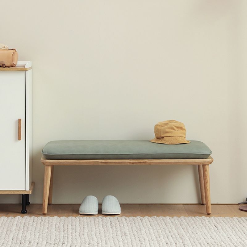 Modern Bench Wood Entryway Bench with Cushioned 39.37" L x 17.71" W x 14.96" H Clearhalo 'Benches' 'Chairs & Seating' 'furn' 'furn_benches' 'Furniture' 'Living Room Furniture' 1200x1200_3fc17b82-5913-4e54-a1dd-66d3b0fdfd2f