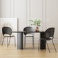 Rubberwood Solid Wood Base Table Contemporary Dining Table in White and Black Clearhalo 'Dining Tables & Seating' 'Dining Tables' 'dining_table' 'furn' 'furn_dining_table' 'Furniture' 'furniture_dining_table' 'Kitchen & Dining Furniture' 'kitchen' 'kitchen_dining_table' 1200x1200_3fc1e795-8671-4cb2-9b49-c12ffb0794ef